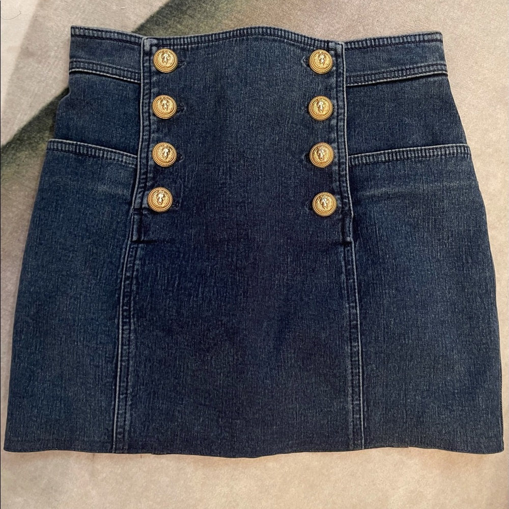 Balmain Paris denim skirt